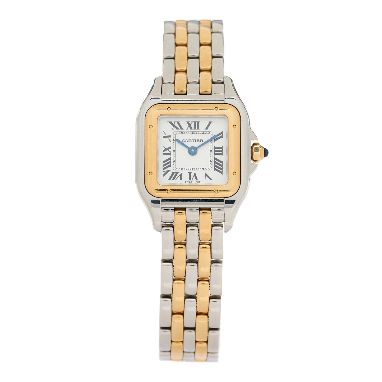 Stainless Steel 18K Yellow Gold 22mm Panthere Quartz Watch