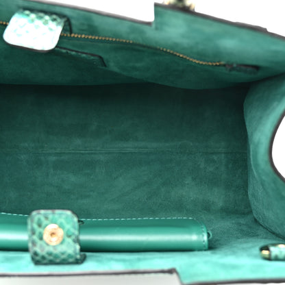 Bulgari Snakeskin Medium Serpenti Top Handle Tote Emerald 4 of 12