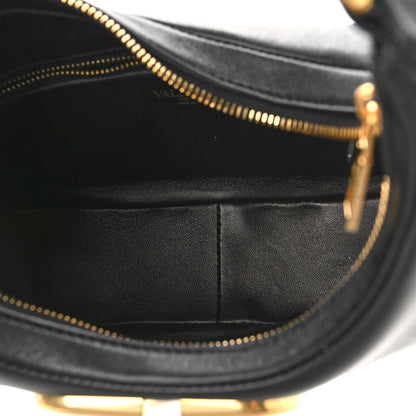 Valentino Garavani Calfskin Stud Sign Zip Hobo Black 5 of 8