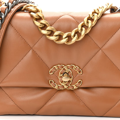 Chanel Lambskin Quilted Medium Chanel 19 Flap Brown 10 of 10