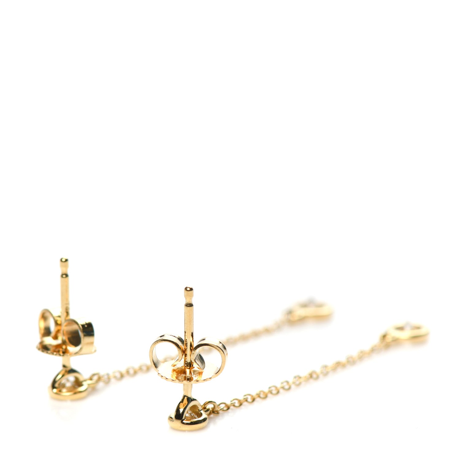 Tiffany 18K Yellow Gold Diamond .39ctw Elsa Peretti Diamonds by the Yard Drop Earrings 3 of 5