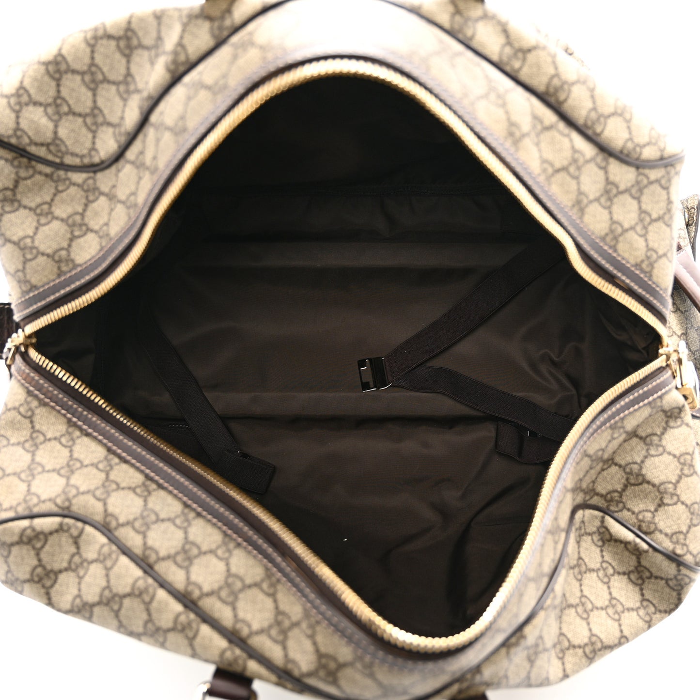 GG Plus Monogram Large Carry On Duffle Bag Brown