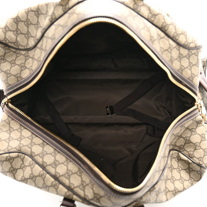 Gucci GG Plus Monogram Large Carry On Duffle Bag Brown 4 of 12