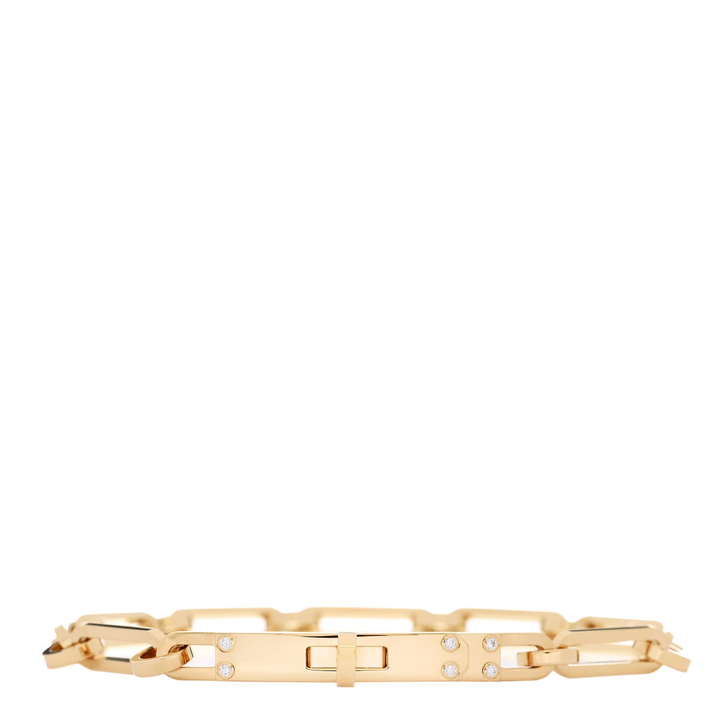 18K Yellow Gold Diamond PM Kelly Chaine Bracelet ST