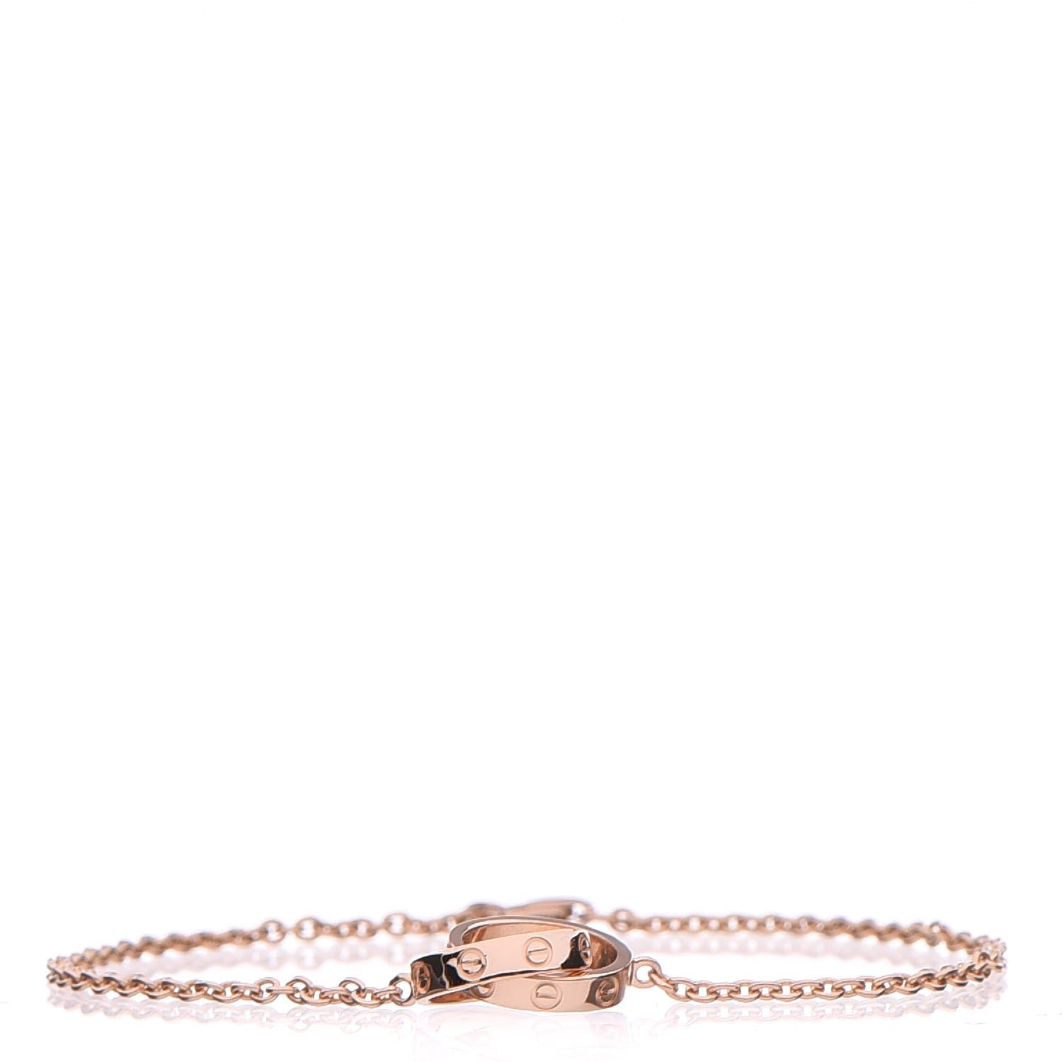 Cartier 18K Pink Gold Interlocking LOVE Bracelet 1 of 8
