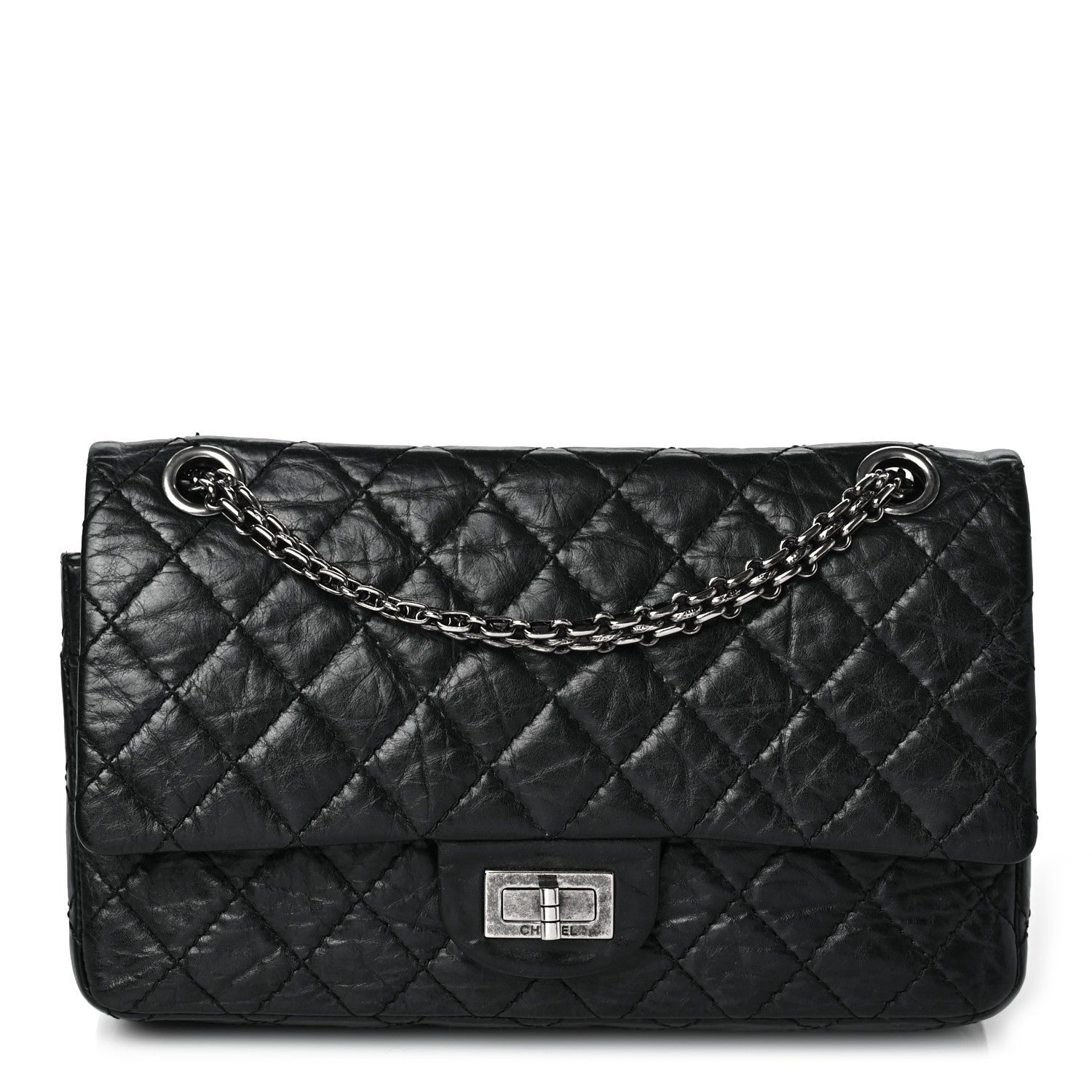 Chanel Aged Calfskin Quilted 2.55 Reissue 225 Flap Black 1 of 9
