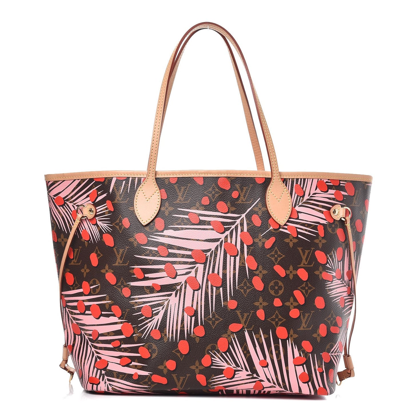 Monogram Jungle Dots Neo Neverfull MM Sugar Pink Poppy