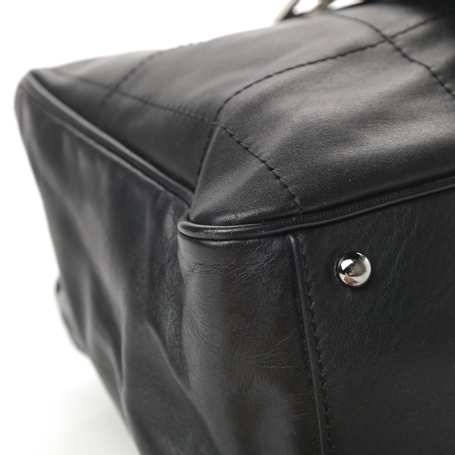 Chanel Lambskin Square Stitched Large Tote Black 11 of 13
