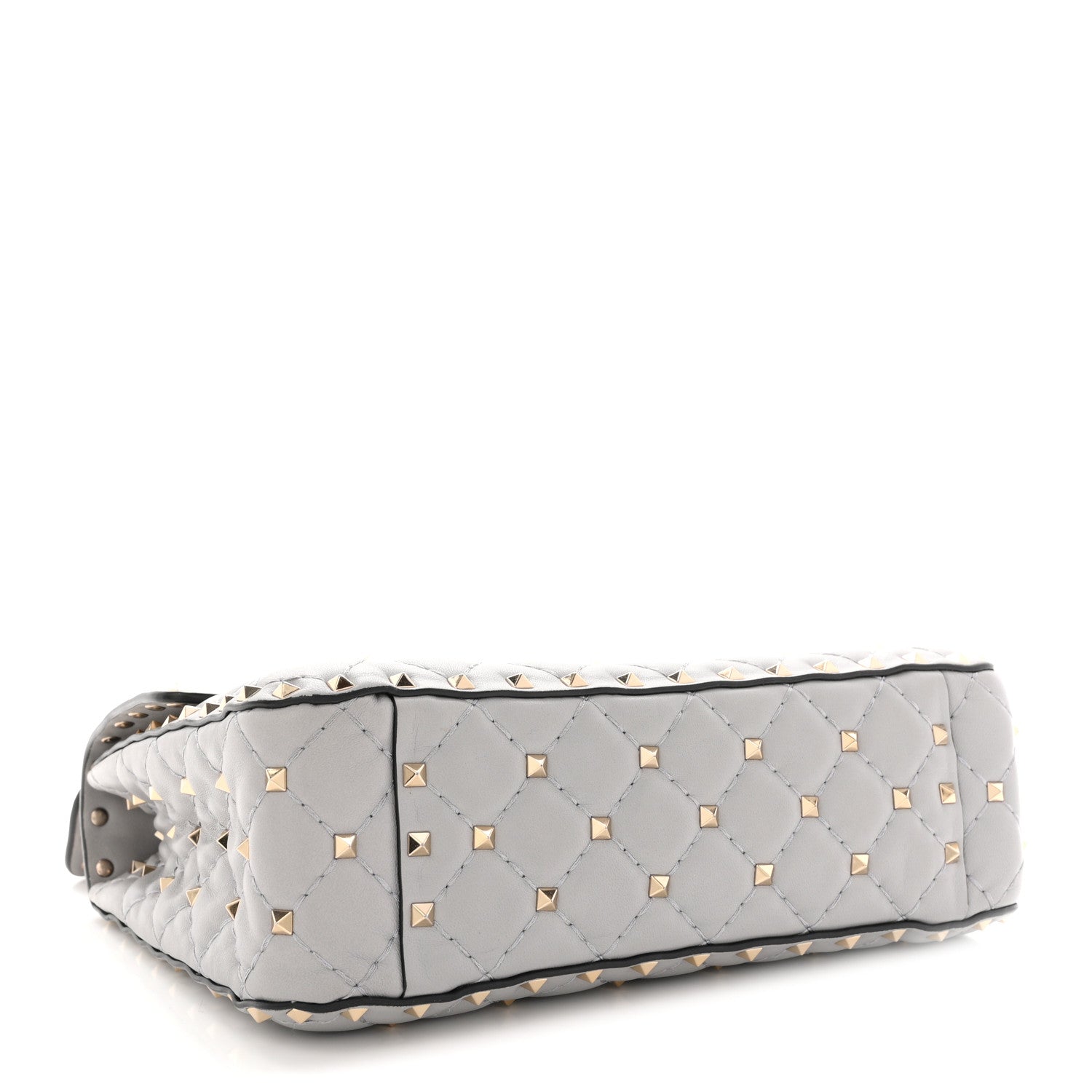 Valentino Garavani Nappa Medium Rockstud Spike Shoulder Bag Pastel Grey 4 of 12