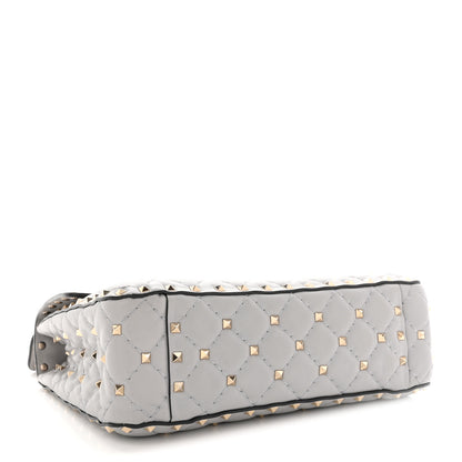 Valentino Garavani Nappa Medium Rockstud Spike Shoulder Bag Pastel Grey 4 of 12