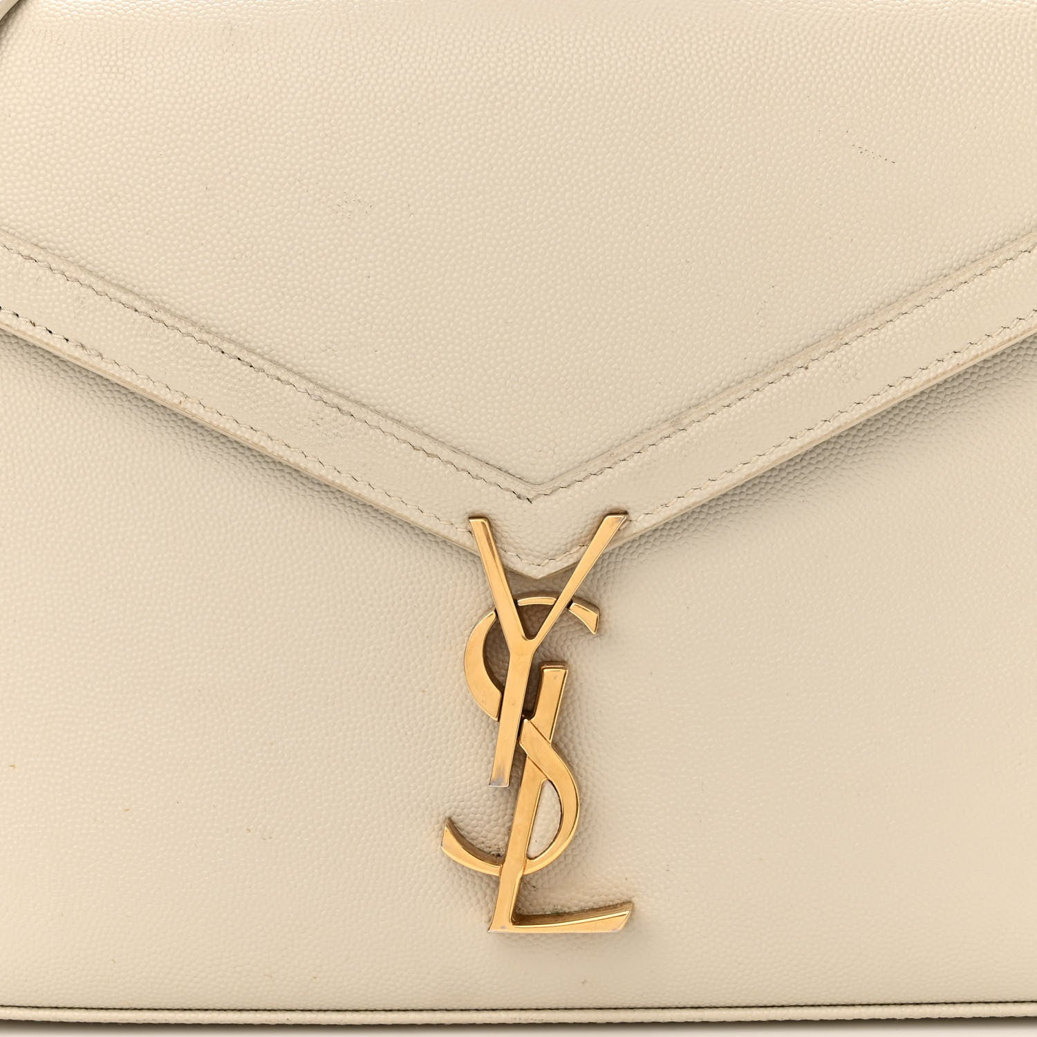Saint Laurent Smooth Calfskin Medium Classic Monogram Cassandra Top Handle Crema Soft Rouge Legion 8 of 15