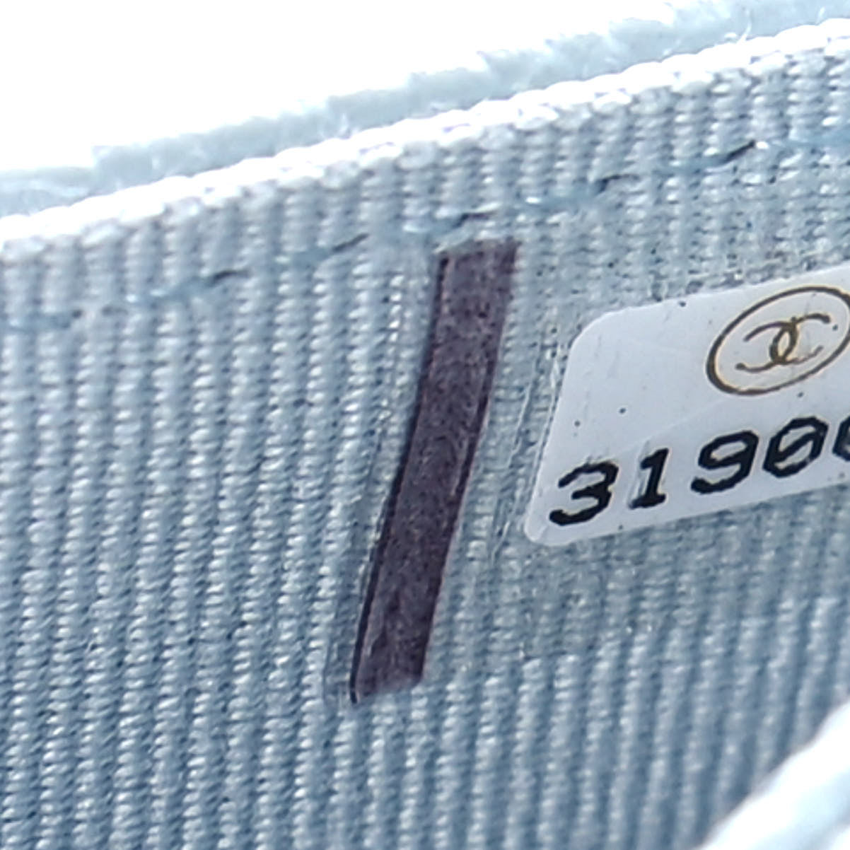 Caviar Quilted Flap Card Holder Wallet Light Blue