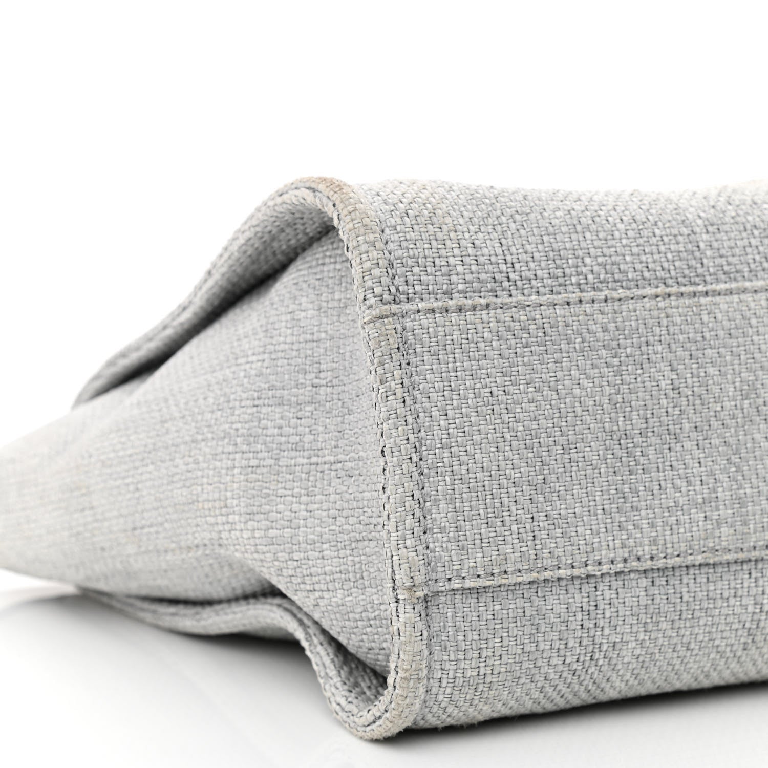 Chanel Woven Straw Raffia Small Deauville Tote Grey 8 of 10