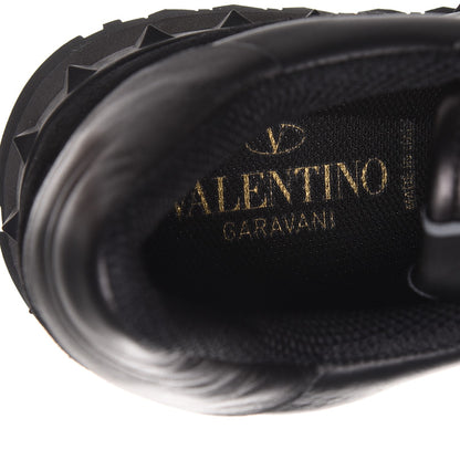 Valentino Garavani Calfskin Suede Mens Rockstud Sneakers 42 Black 7 of 8