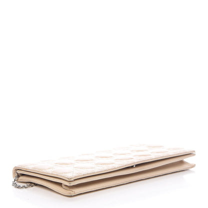 Christian Dior Lambskin Cannage Lady Dior Convertible Clutch Ivory 4 of 16