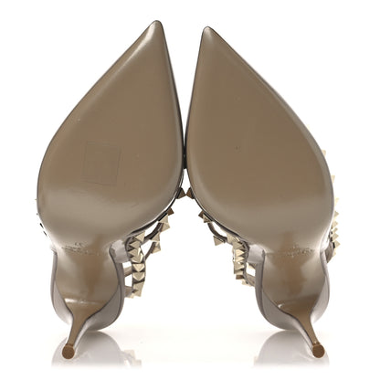Valentino Garavani Patent Nappa Rockstud Ankle Strap 100mm Pumps 37 Poudre 7 of 13