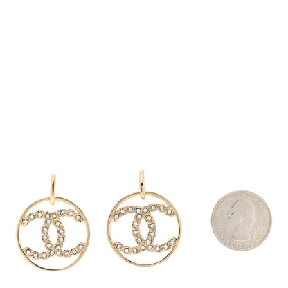 Chanel Baguette Crystal High Society CC Drop Earrings Gold 2 of 5