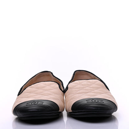 Chanel Lambskin Quilted Cap Toe Slipper With Pouch 37 Pink Black 2 of 17