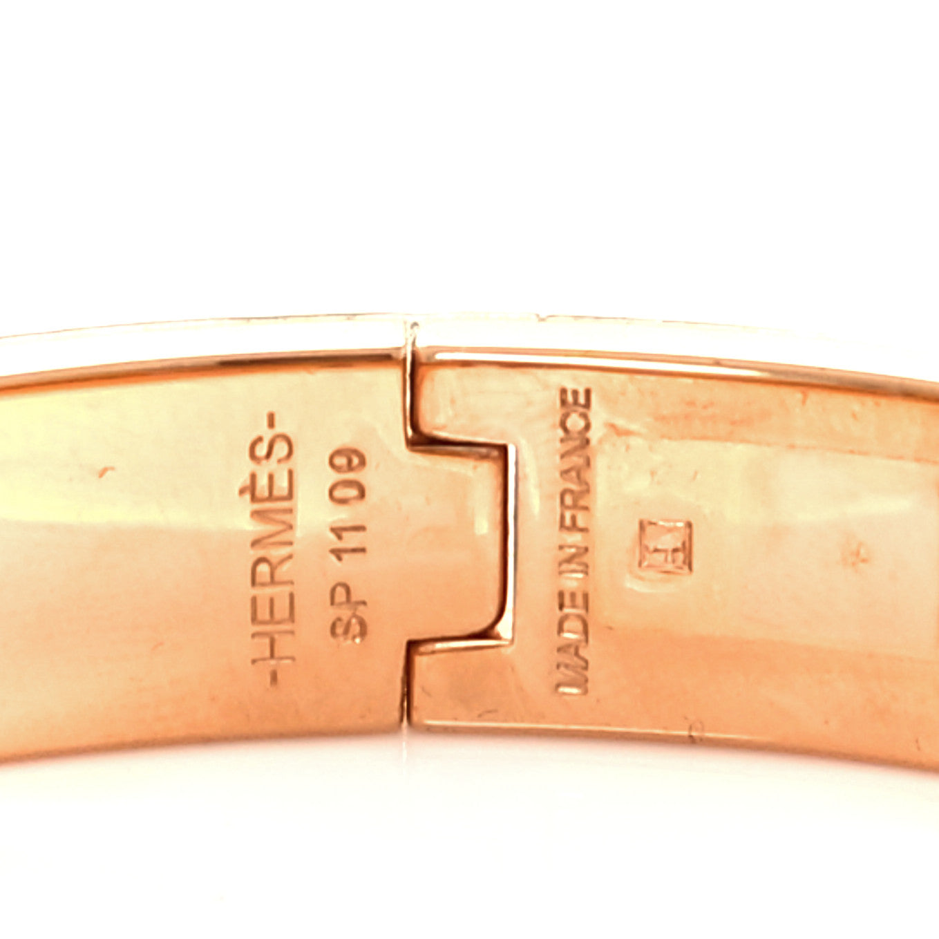 Hermes Enamel Clic Clac H Narrow Bracelet PM Marron Glace 5 of 6