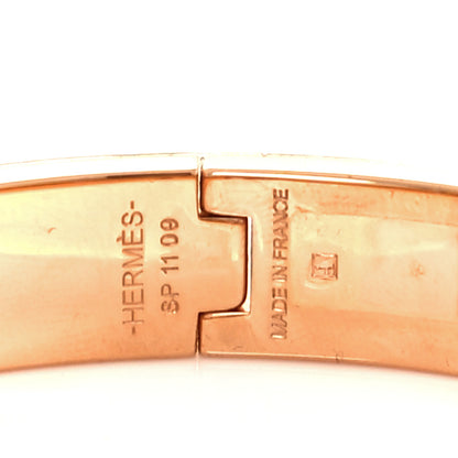 Hermes Enamel Clic Clac H Narrow Bracelet PM Marron Glace 5 of 6