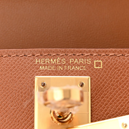Hermes Madame Calfskin Matte Alligator Mini Kelly Sellier Touch 20 Gold 6 of 10