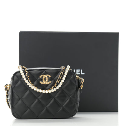 Chanel Lambskin Quilted Mini My Perfect Camera Case Black 11 of 11