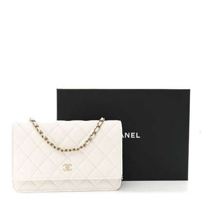Chanel Caviar Quilted Wallet On Chain WOC White 12 of 12