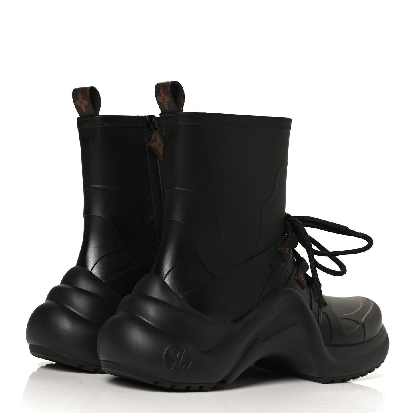 Mat Rubber Monogram LV Archlight Sneaker Boots 39 Black