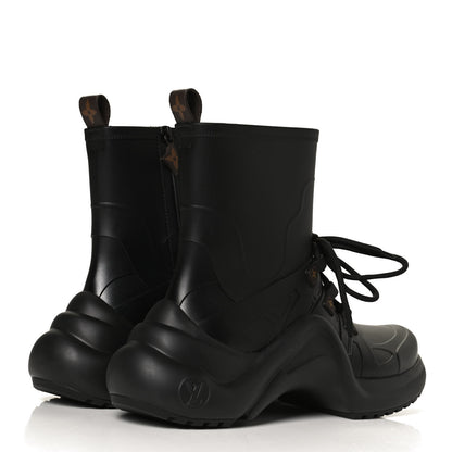 Louis Vuitton Mat Rubber Monogram LV Archlight Sneaker Boots 39 Black 4 of 10