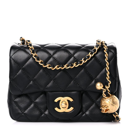 Chanel Lambskin Quilted Mini Pearl Crush Flap Black 1 of 9