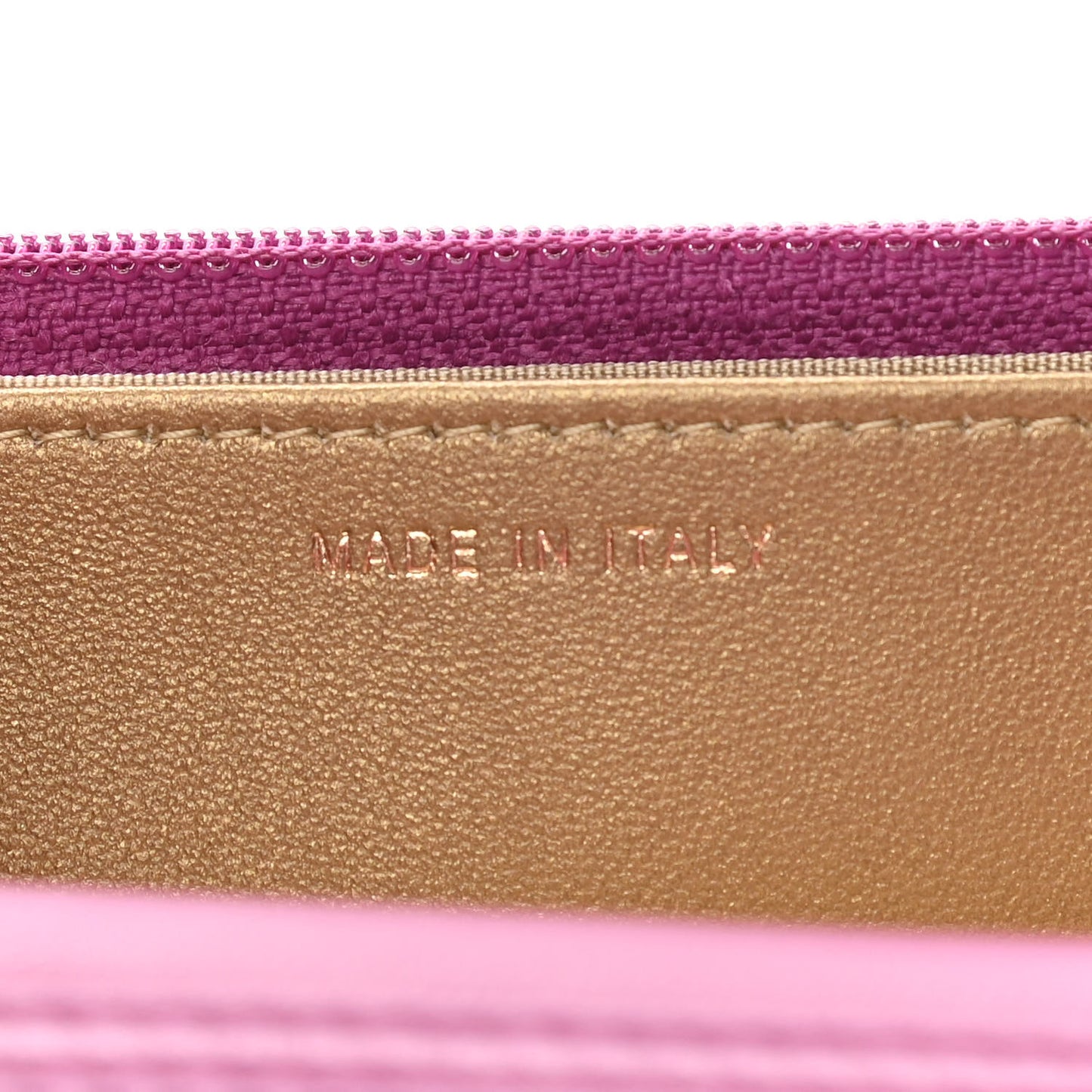 Lambskin Quilted Pearl Crush Wallet on Chain WOC Pink