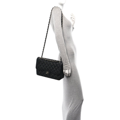 Chanel Caviar Quilted Jumbo Double Flap Black 2 of 10