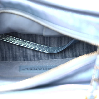 Chanel Iridescent Aged Calfskin Quilted Small Gabrielle Hobo Blue 5 of 11