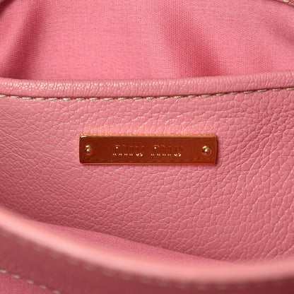 Miu Miu Goatskin Madras Shopping Tote Rosa Gemma 7 of 15