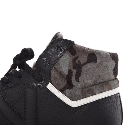 Louis Vuitton Calfskin Pony Hair Camouflage Heroes Sneakers 8 Black 12 of 13