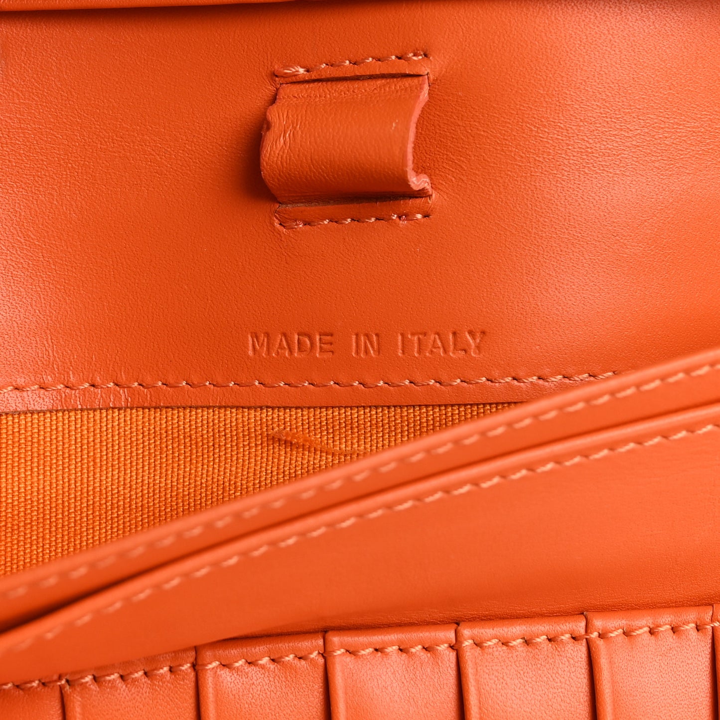 Calfskin Continental Wallet Orange