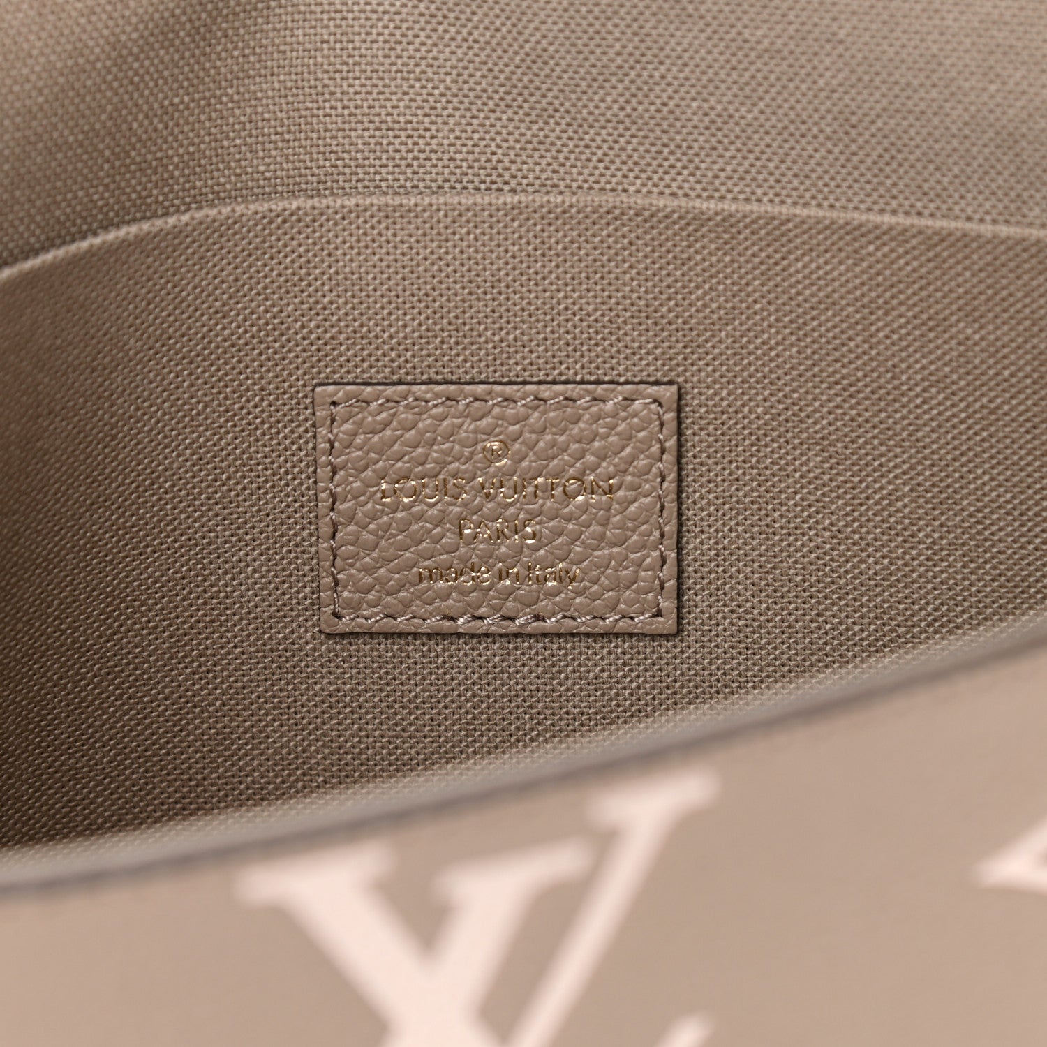 Louis Vuitton Empreinte Monogram Giant Felicie Pochette Tourterelle Creme 8 of 11