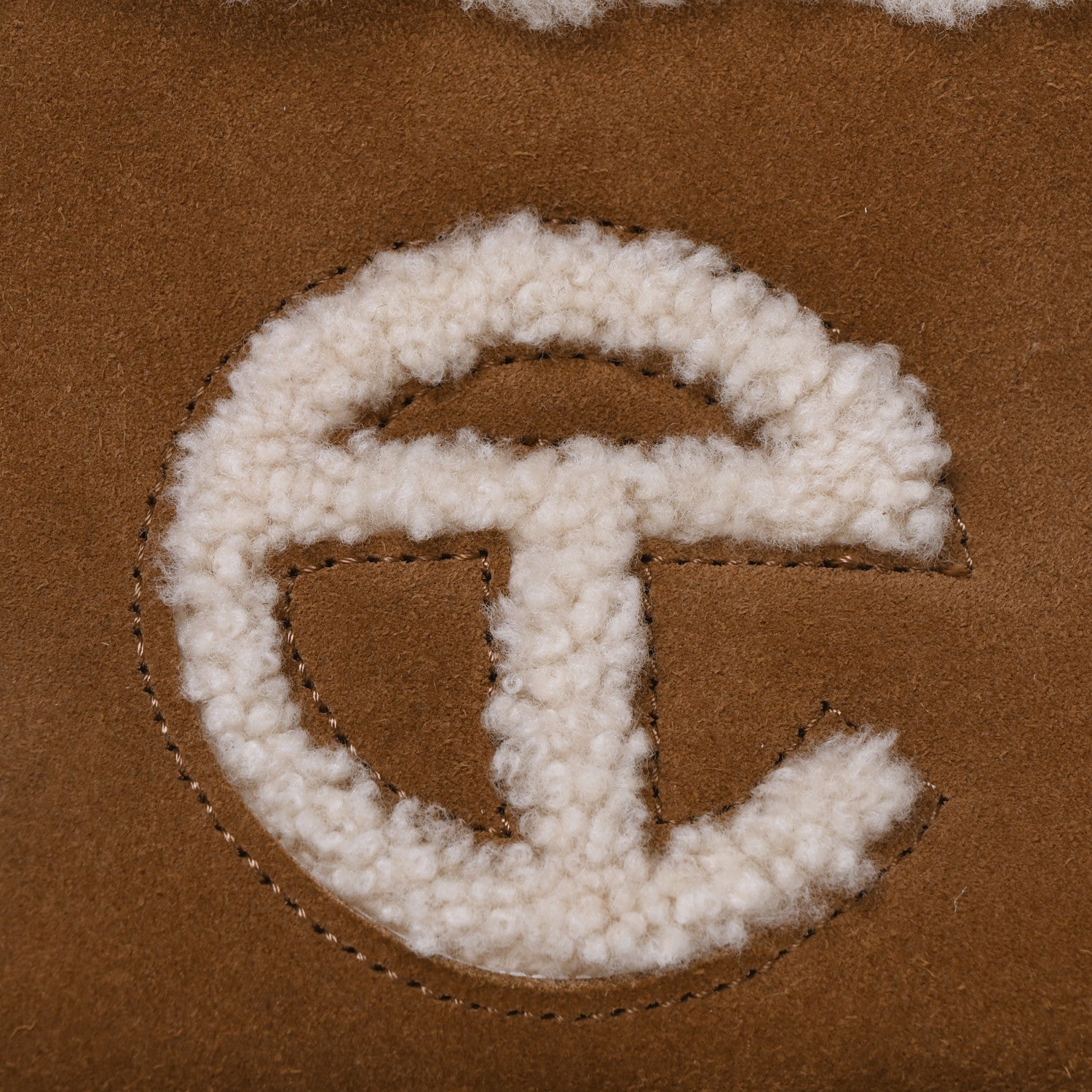 Telfar X UGG Suede shearling Small Shopping Bag Chestnut 8 of 10