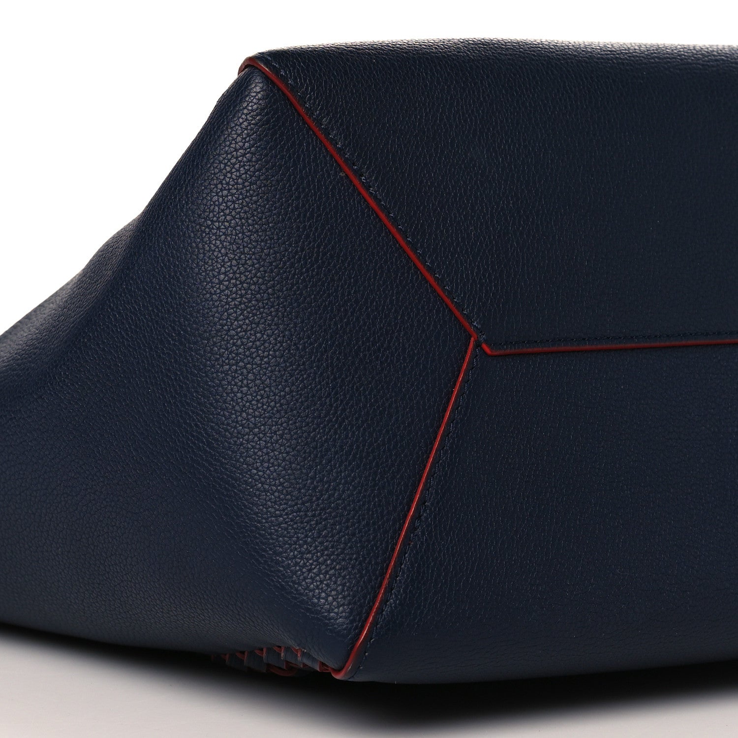 Louis Vuitton Calfskin Braided Lockme Cabas Marine Rouge 9 of 10