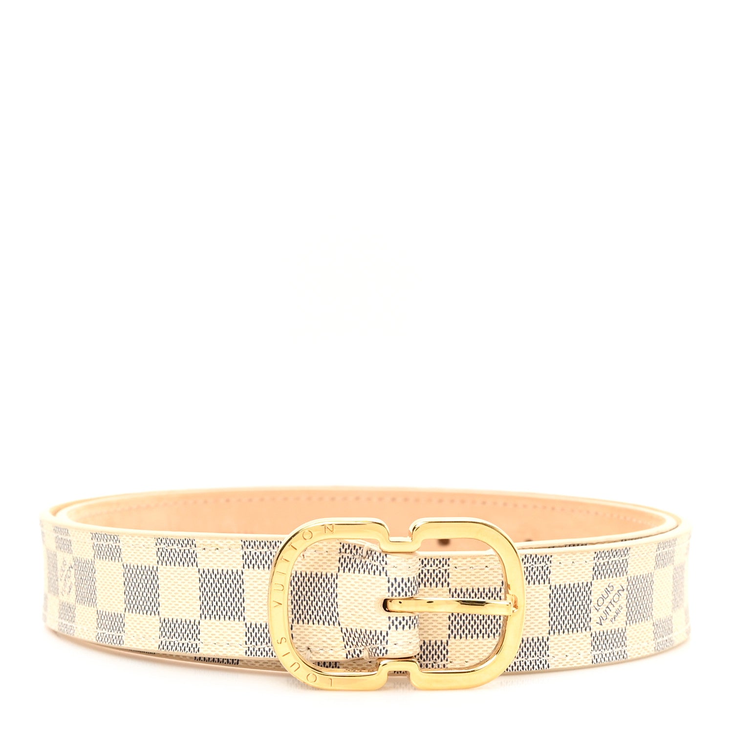 Louis Vuitton Damier Azur 25mm Mini Belt 75 30 1 of 4