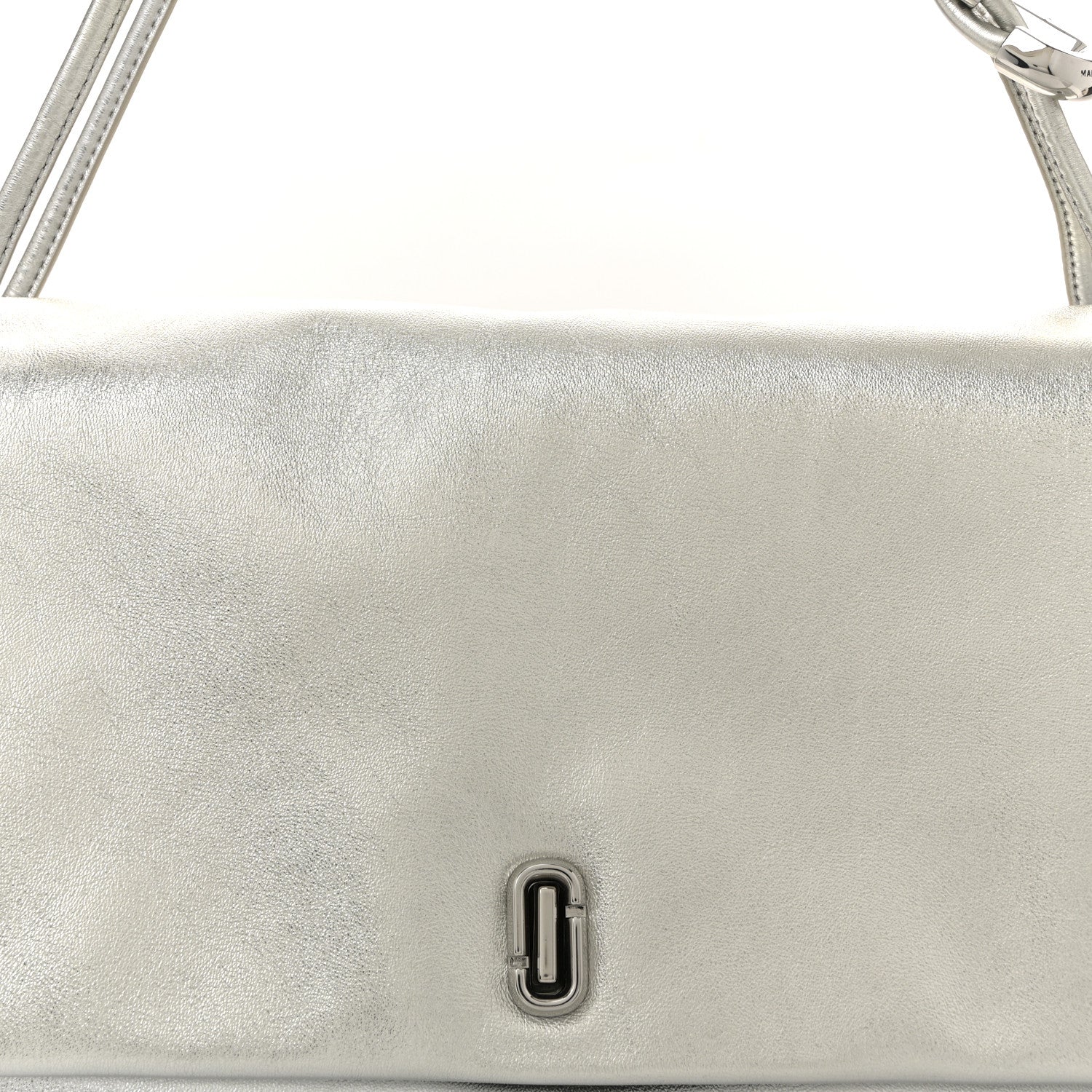 Marc Jacobs Metallic Calfskin Large Dual Shoulder Bag Silver 9 of 11