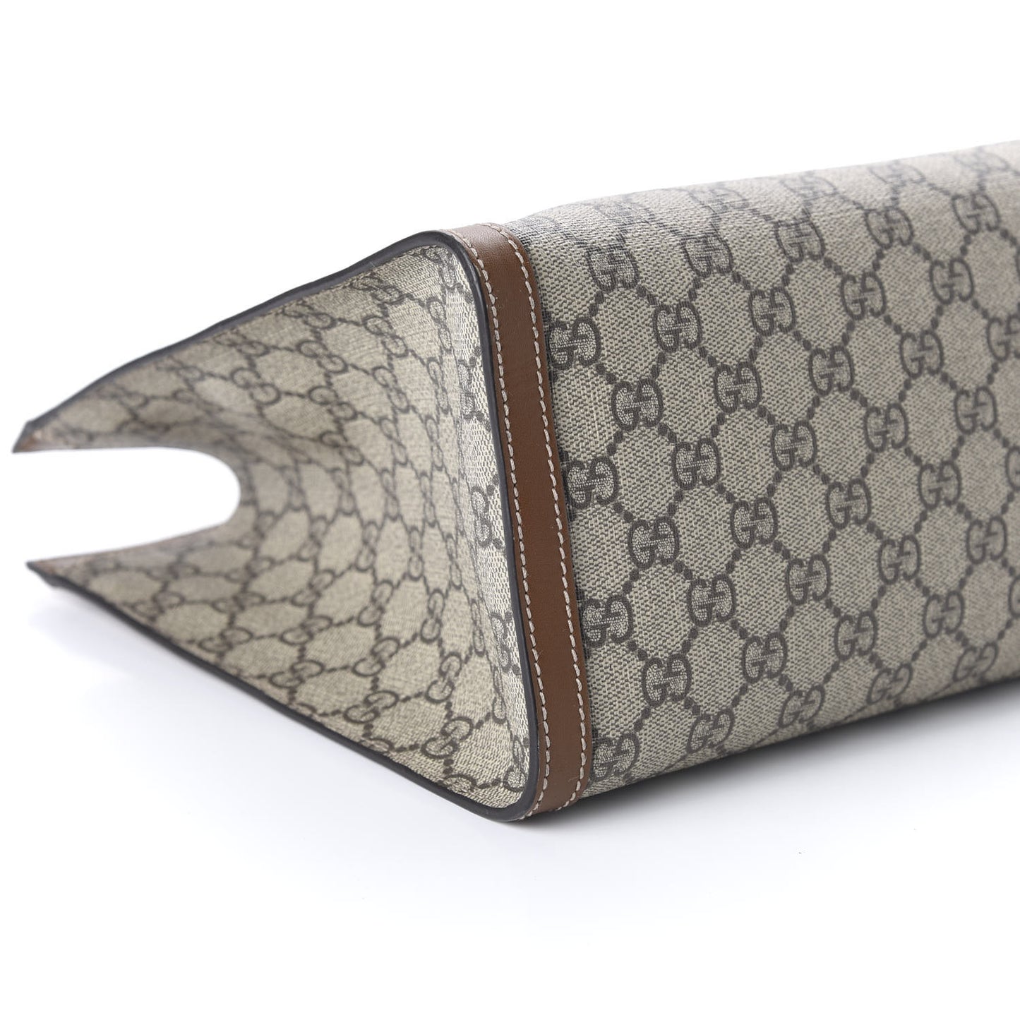 GG Supreme Monogram Medium Padlock Tote Beige Cuir