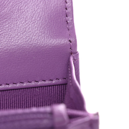 Chanel Lambskin Quilted Pick Me Up Wallet On Chain WOC Purple 12 of 14