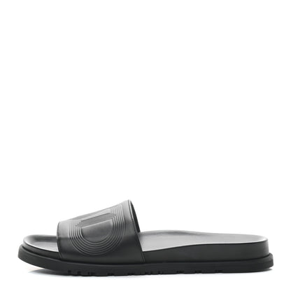 Hermes Calfskin Mens Biarritz Sandals 43 Black 1 of 7