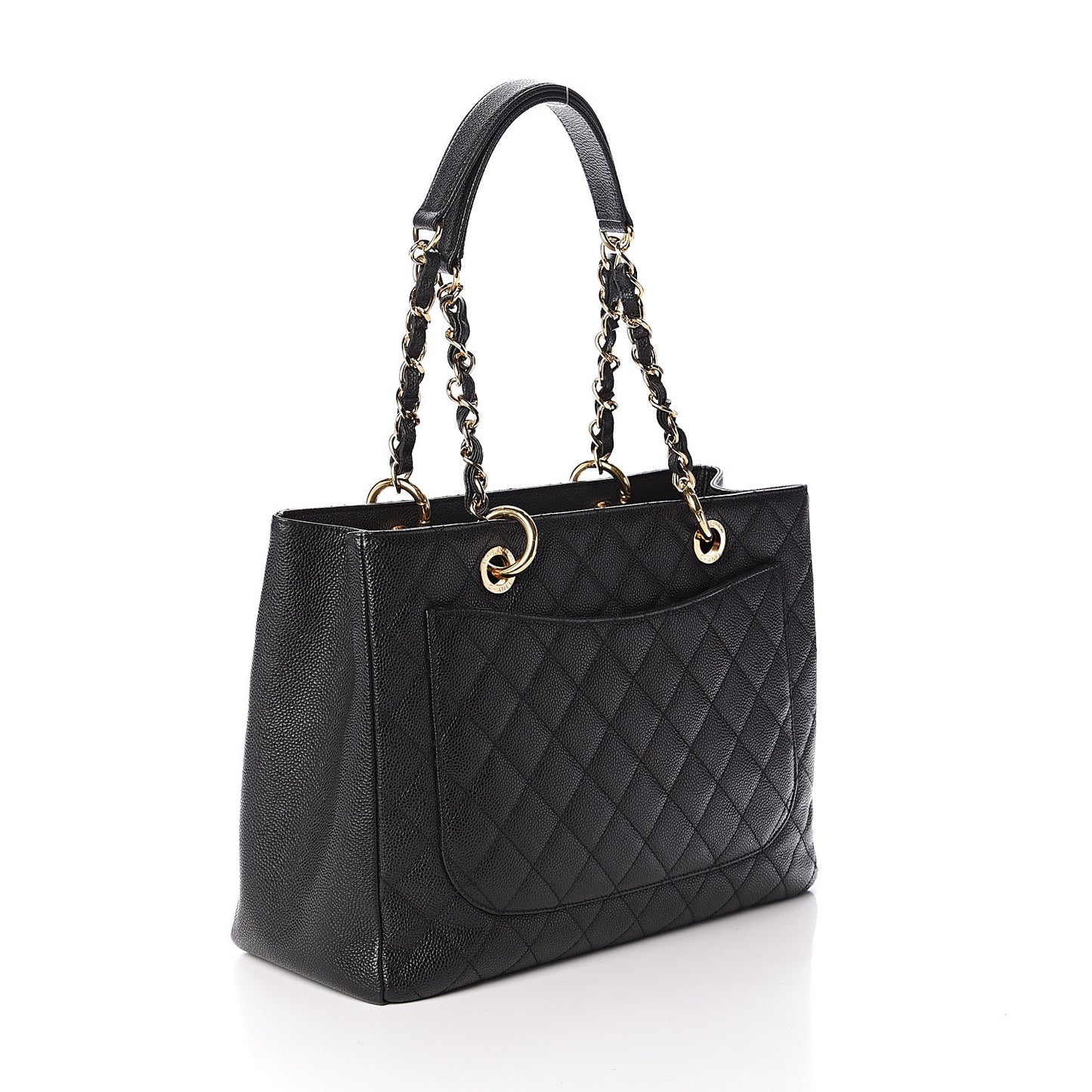 Caviar Quilted Grand Shopping Tote GST Black