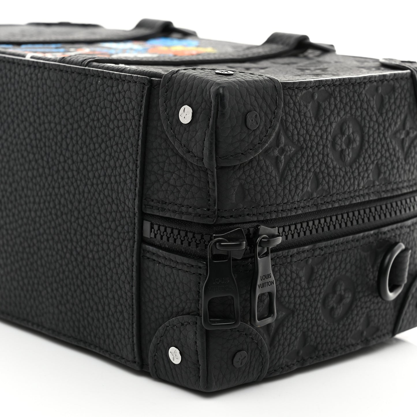 Taurillon Monogram Cartoon LV Friends Speedy Soft Trunk Black