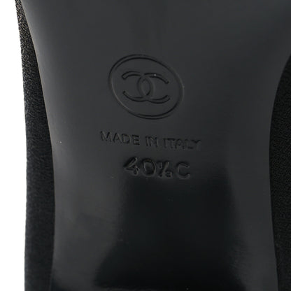 Chanel Crepe Satin CC Turnlock Ankle Boots 40.5 Black 6 of 7