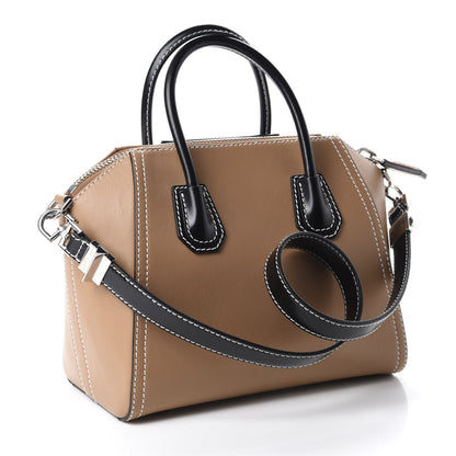 Givenchy Calfskin Small Topstitch Bi-Color Antigona Beige Black 4 of 11
