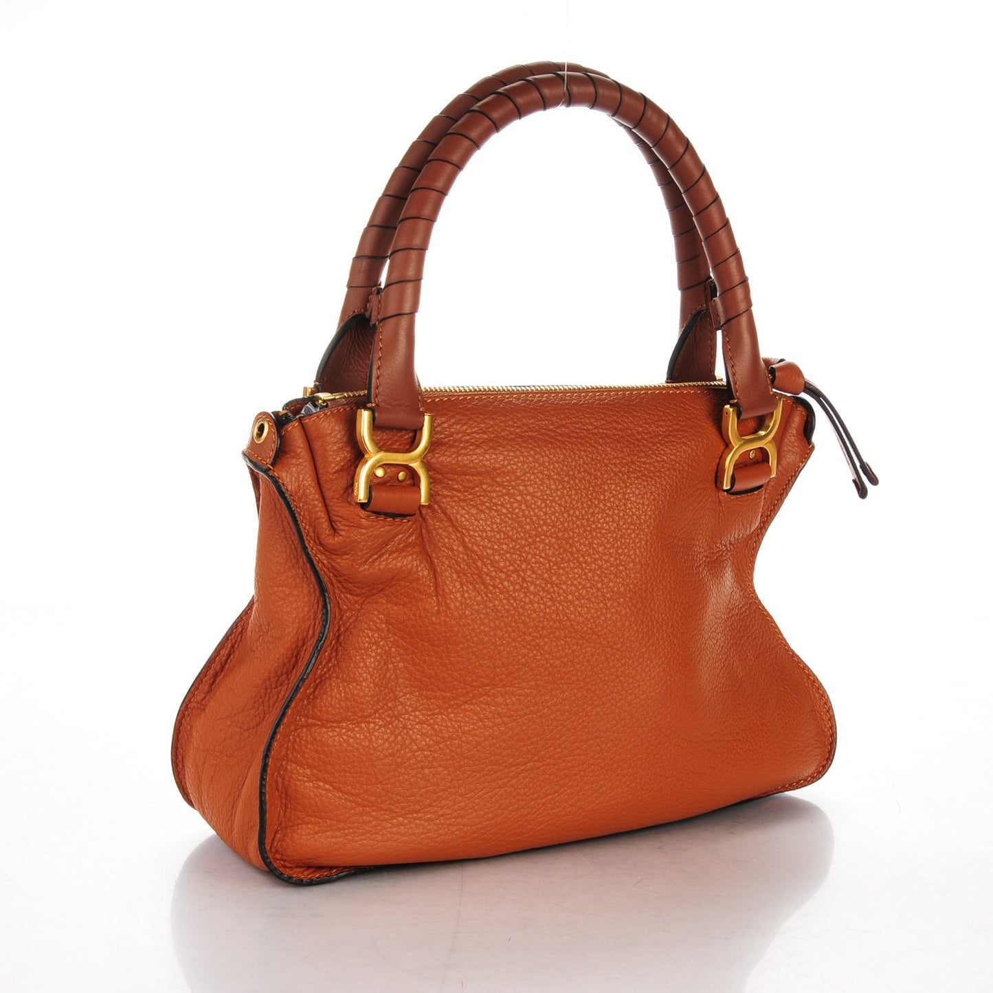 Calfskin Medium Marcie Satchel Tan