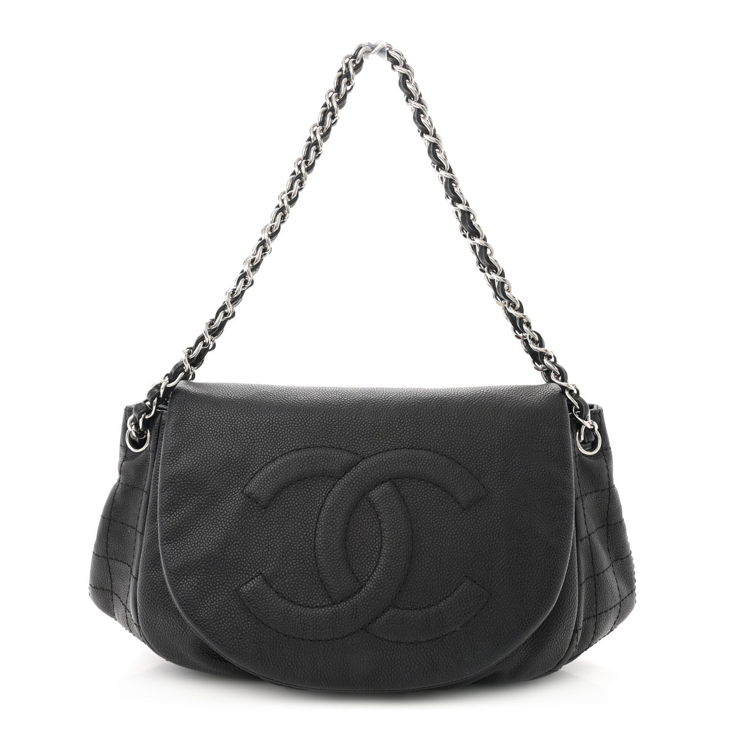 Chanel Caviar Half Moon Large Flap Black 1 of 11